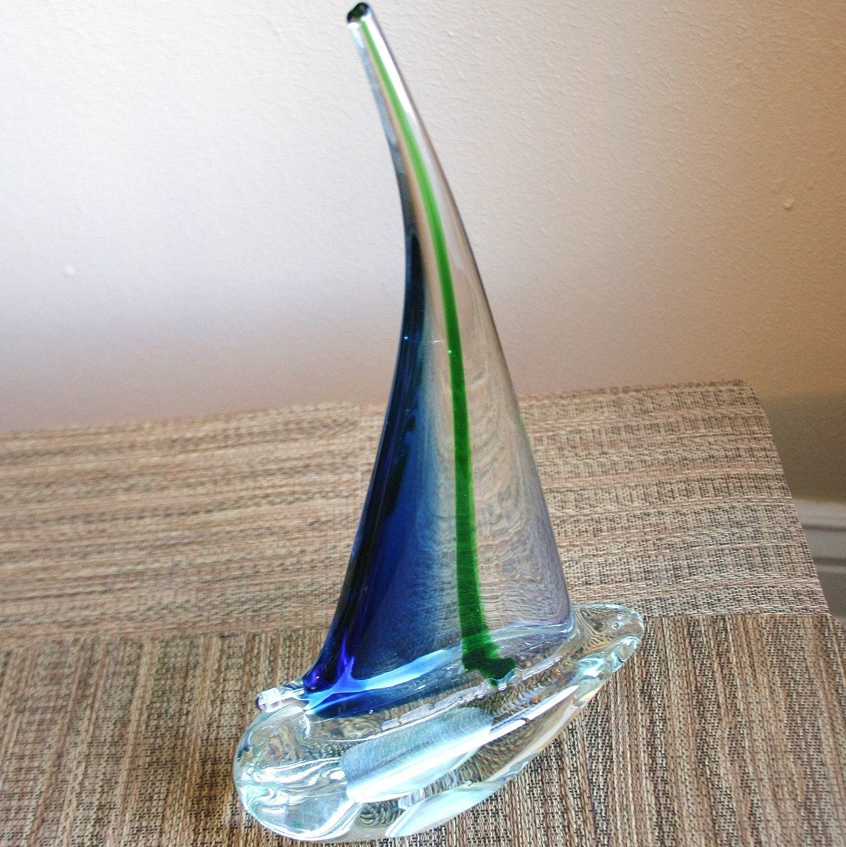 large glass sailboat