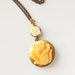 Vintage Floral Locket Necklace, Harvest Blossoms, Handmade