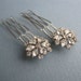 Rhinestone Snowflake Hair Combs