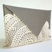 Doily Clutch purse. Envelope style, in Gray.