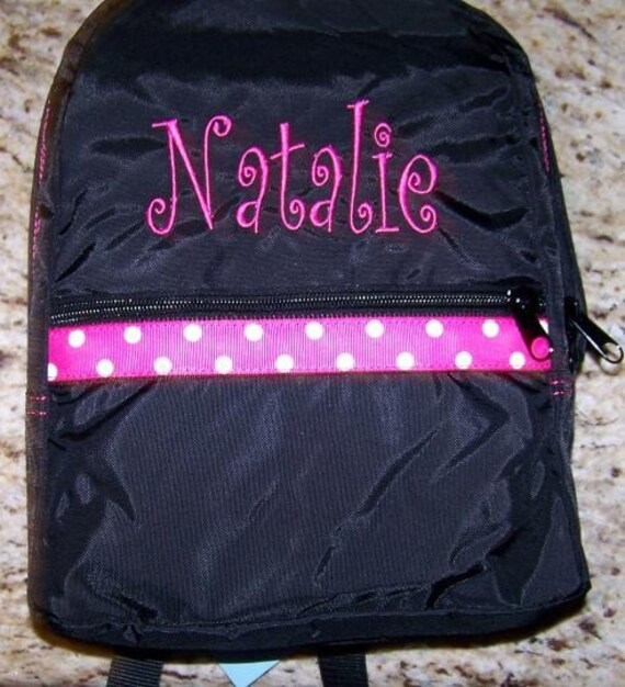 Toddler Backpack with Child's Name Embroidered Click