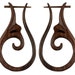 Wood Earrings - Hadasa Hoops Brown