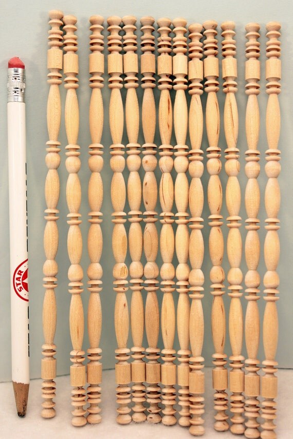 Miniature Wood Spindles Dollhouse Porch Woodcrafting