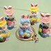 Mini Easter Bunny Figurines Miniature Craft Collectibles