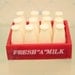 Miniature Milk Bottles in Dairy Box Toy Dollhouse Food