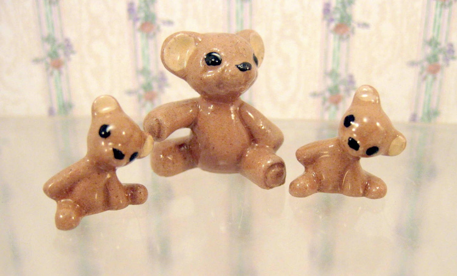 Miniature Teddy Bear Figurine Set Hagen Renaker