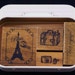 Trip to Paris France Themed Gift Tin of 4 Japanese Wood Mounted Rubber Stamps
