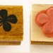 1 DOLLAR DEAL - Single Four-4 Leaf Clover Japanese Wood Stamp