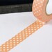 Fuzzy Navel Spring peach, pink, orange with off-white polka dots - Japanese Washi Paper Masking Tape-16.5 YARDS