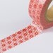 Red Geometric Stars Pattern Washi Paper Masking Tape-11 YARDS