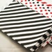 20 large BLACK striped party favor bags - 6 1/4 x 9 3/4 black favor bags - paper party favor bags, wedding favor bags, merchandise bags
