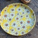 Treasury Item - Vintage Round Metal Daisy Serving Tray - 1970s
