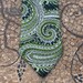 Vintage Green & Gray Paisley Necktie - Oscar Gross -Made in Meriden, Conn.