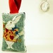 The White Rabbit Punchneedle Hanging Sachet, Christmas Ornament, Home Decor. Embroidery. Alice in Wonderland. by HarpandThistle