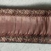 Ruched ribbon with jacquard edge BROWN