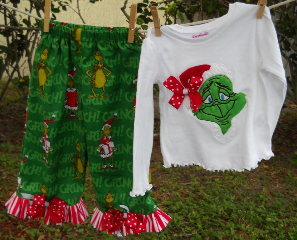 SALE The Grinch Christmas two piece pant set size 18 mon.