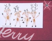 Dancing Christmas Reindeer Child Art Magnet by Thomas Buchanan Child Artist Il_170x135