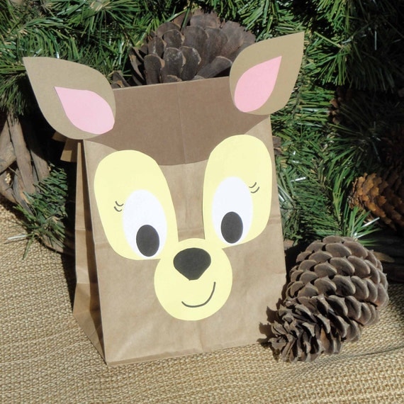Deer Treat Sacks Woodland Forest Fawn Hunter Theme Birthday Party