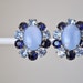 Vintage 1950's Sapphire and Sky Blue Earrings