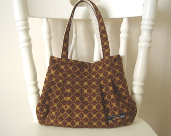 Pleated bag (M) - Brown, tote bag
