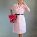 Sale -1960s Pink Lace Pastel Shirt Dress.. Shirtdress. Day Dress. Mad Men Fashion. Weddings. Summer Fashion. Spring Fashion. Size Large