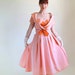 Sale- 1950s Dress. Peach Tangerine. Party Dress. Mad Men. Weddings. Cocktail Dress. Spring Fashion . 50s Formal Dress. Size Medium