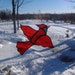 cardinal, stained glass suncatcher