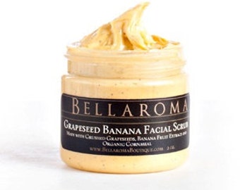 Grapeseed Banana FACIAL SCRUB- As seen in GBK's 63rd Primetime Emmy Award Celebrity Gift Bags & Exclusively Handmade for Rachael Ray