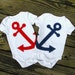 Anchor Baby Clothes - Nautical Twin Baby Onesies