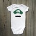 Luigi Video Game Baby Clothes - Super Mario Brothers - Nintendo Onesie