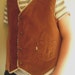 mens vintage vest brown corduroy levis lined Perfect for the season