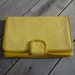 80's clutch purse - vintage yellow clutch - straw and vinyl