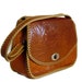 tooled leather handbag - 1940s -1950s - tan tooled leather bag - deer motif - leather bag - vintage bags - boho bag