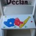 Personalized step stool-Red Sox, Sports theme- First Birthday, ring bearer, newborn,gift