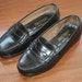 sale // vintage black classic leather loafers - UK 3, EU 36, US 5.5