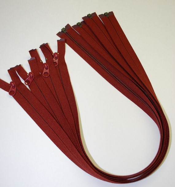 Items similar to 23 Inch Reverse Coil Zippers Rust on Etsy