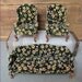 MINIATURE LIVINGROOM SET, Floral Fabric Sofa, 2 Chairs, Vintage, Dollhouse Furniture