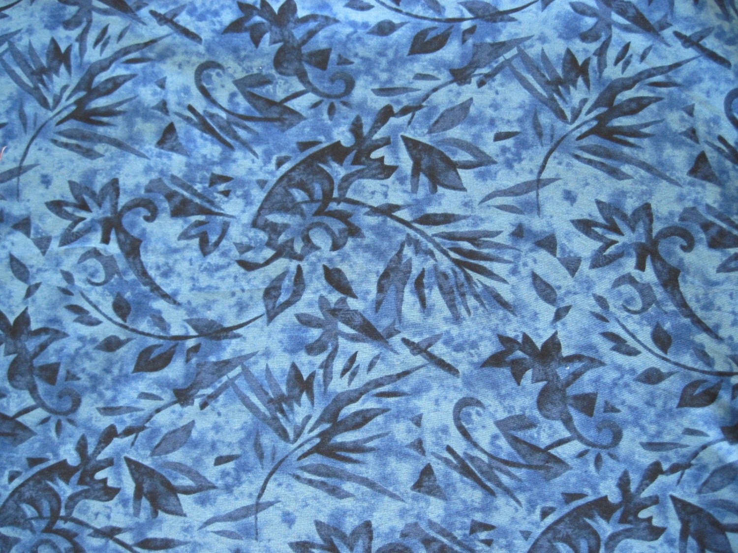 Bright Blue Flora Fabric by P and B Textiles from seams4ever on Etsy Studio