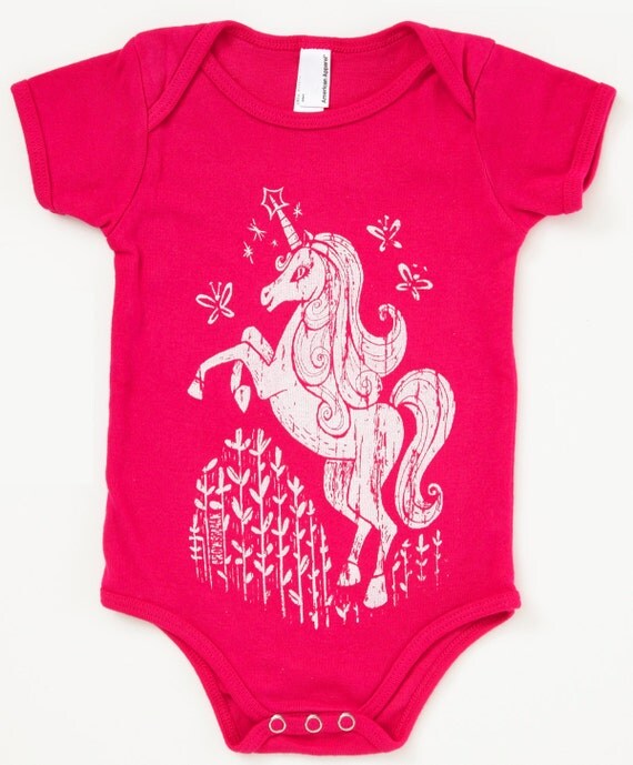Unicorn Pink Baby Onesie 3 to 6 months