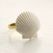 Ocean Foam Seashell Ring / Vintage / Simple / Adjustable / White / Beachy