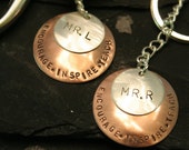 Teacher - Sterling and Copper Keychain