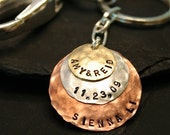 Trio of Metal Keychain - Sterling/Copper/Brass