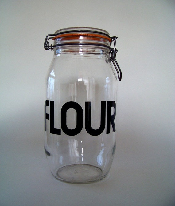 FLOUR Glass Jar Canister