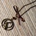 Rabbit pendant on bronze colored metal ball chain