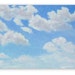 Original painting, 'Sky and clouds', oil painting, deep canvas, blue sky, 12x16