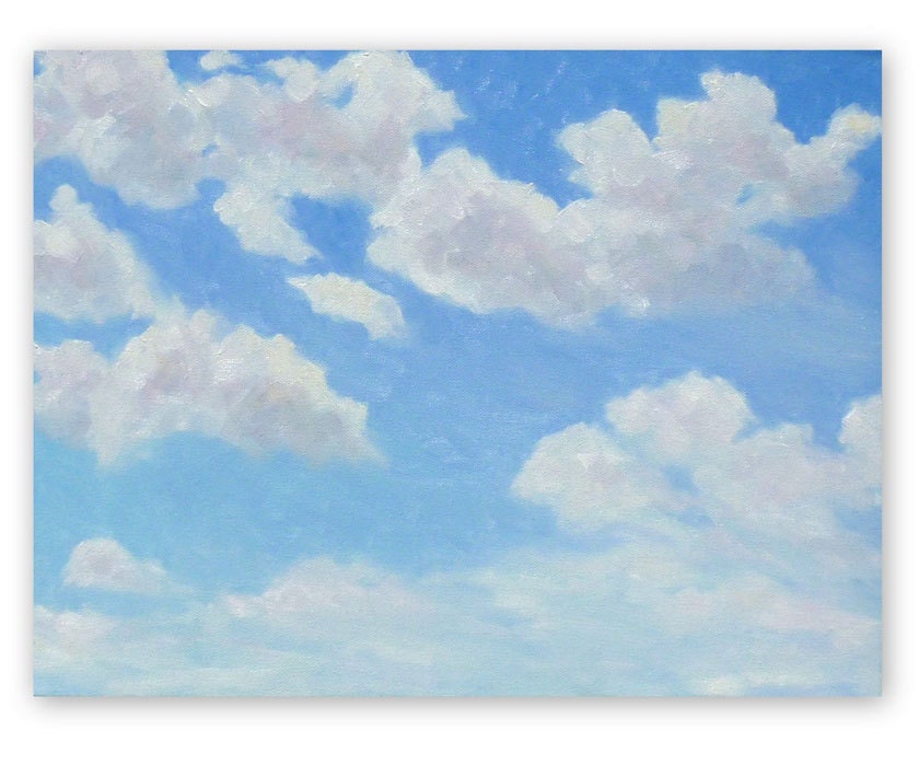 Original painting 'Sky and clouds' oil painting