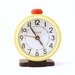 Vintage mechanical alarm clock Vitjaz from Russia Soviet Union white alarm clock