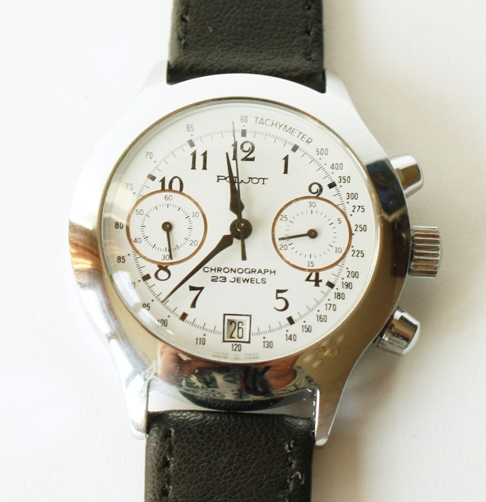 RARE Vintage Russian mechanical wristwatch Poljot Chronograph