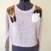 Wrapped Fox Knitted Crop Sweater in Oatmeal