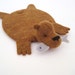 Bear Rug Coaster with Fish (copper with blue-gray fish)